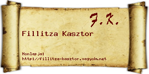 Fillitza Kasztor névjegykártya
